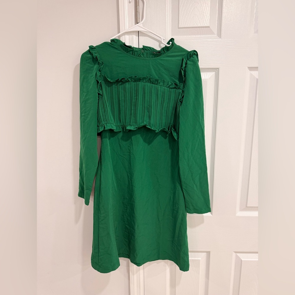Maje Vibrant Green Long Sleeve Dress - Picture 2 of 4